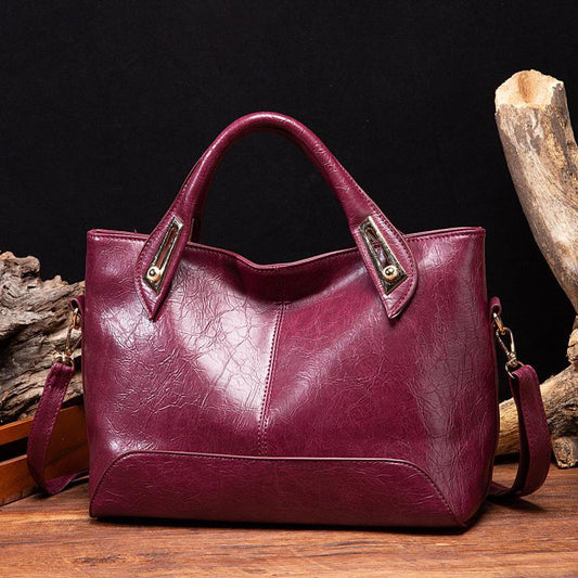Vintage Minimalist Satchel Bag For Women Classic Shoulder Bag