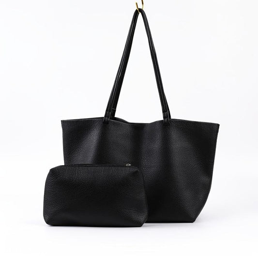 Minimalist Solid Tote Bag Large Capacity Shoulder Bag