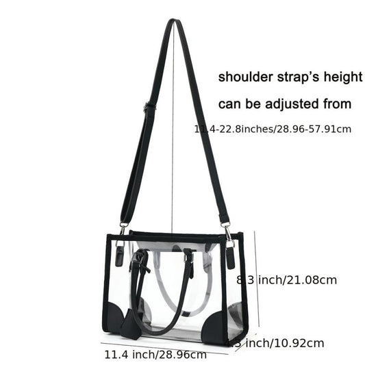 Clear PVC Tote Bag Waterproof Beach Stadium Concerts