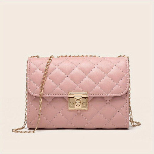 Quilted Crossbody Bag Chain Clutch Shoulder Bag Satchel