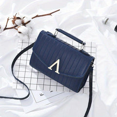 Stripes Pattern Crossbody Bag Top Handle Flap Purse