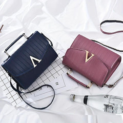 Stripes Pattern Crossbody Bag Top Handle Flap Purse
