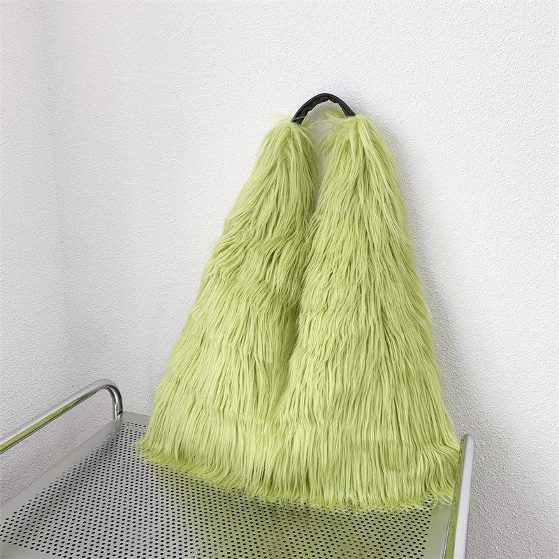 Y2K Style Plush Shoulder Bag