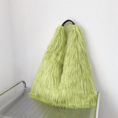 Y2K Style Plush Shoulder Bag