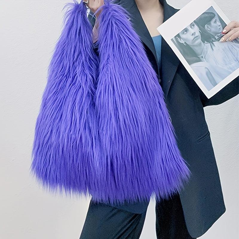 Y2K Style Plush Shoulder Bag