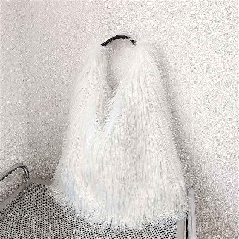 Y2K Style Plush Shoulder Bag