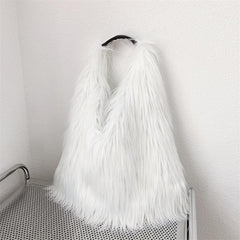 Y2K Style Plush Shoulder Bag