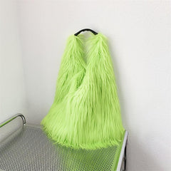 Y2K Style Plush Shoulder Bag