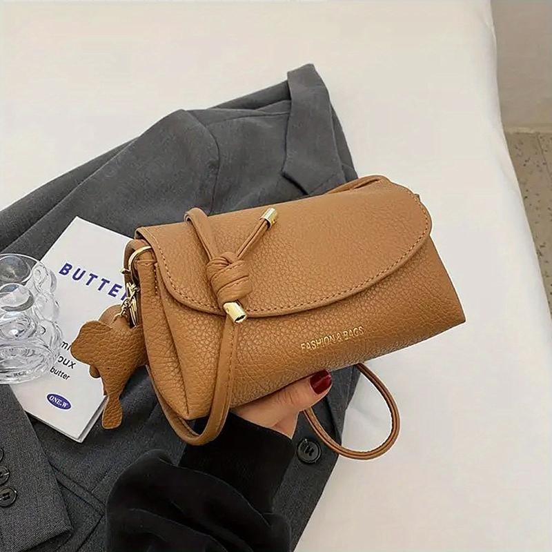 Vintage PU Crossbody Bag Retro Shoulder Bag Women's Casual Handbag & Purse