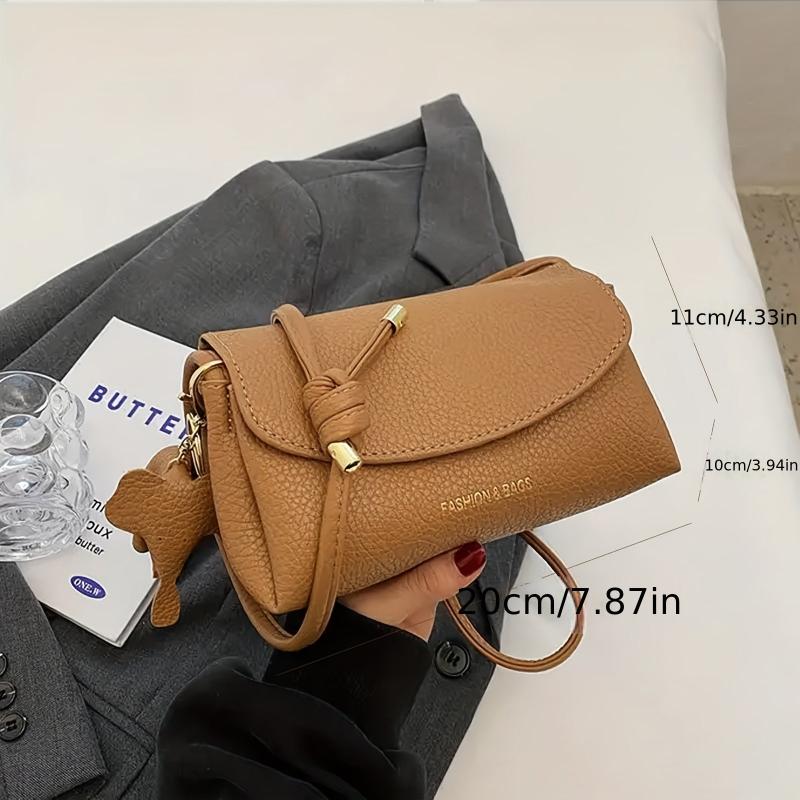 Vintage PU Crossbody Bag Retro Shoulder Bag Women's Casual Handbag & Purse