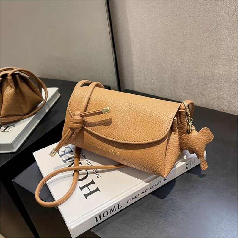Vintage PU Crossbody Bag Retro Shoulder Bag Women's Casual Handbag & Purse