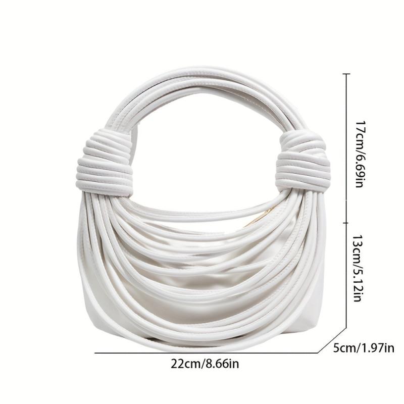 Knotted Handbag Niche Crossbody Bag Stylish Crescent Purse For Women
