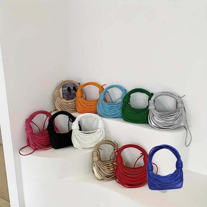 Knotted Handbag Niche Crossbody Bag Stylish Crescent Purse For Women