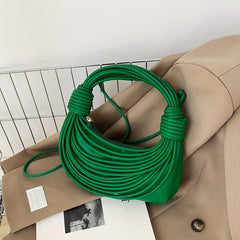 Knotted Handbag Niche Crossbody Bag Stylish Crescent Purse For Women