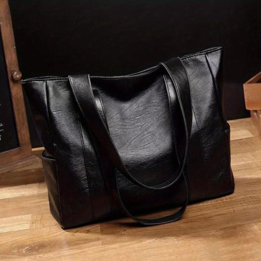 Vintage Tote Bag Minimalist Shoulder Bag Large Capacity Work Bag
