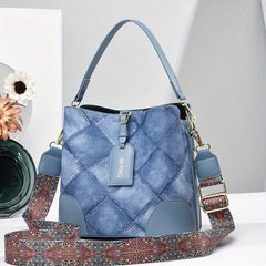 Textured PU Leather Crossbody Bag Shoulder Bag