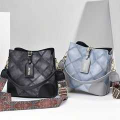 Textured PU Leather Crossbody Bag Shoulder Bag