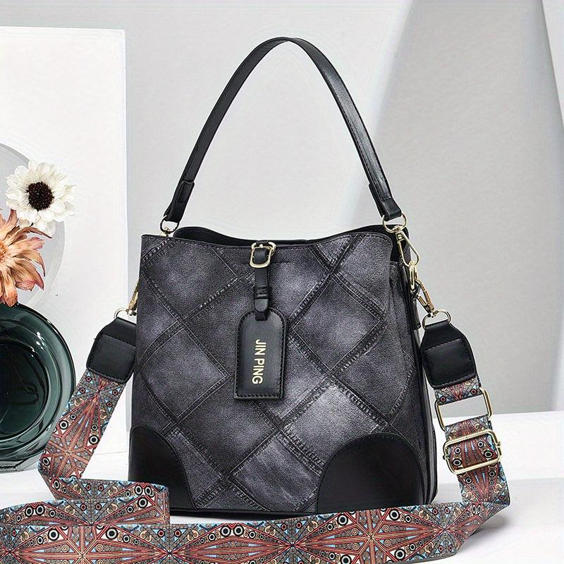 Textured PU Leather Crossbody Bag Shoulder Bag