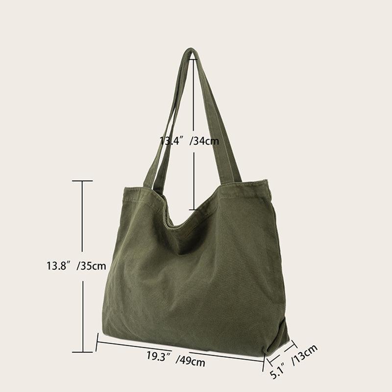 Large Canvas Shopping Tote Bag Shoulder Bag
