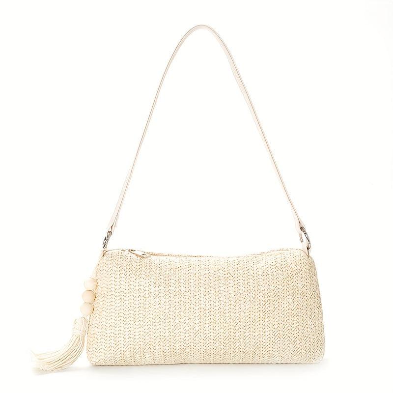 Straw Woven Beach Bag Boho Style Shoulder Purse