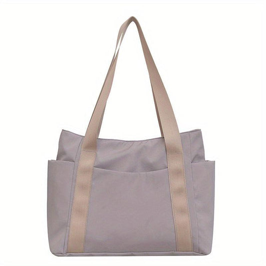 Large Capacity Nylon Tote Bag Solid Travel Storage Bag