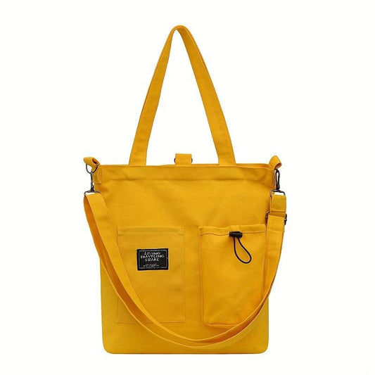Casual Canvas Shoulder Bag All Match Storage Bag For School