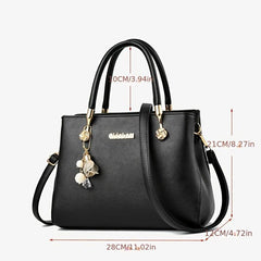 Vintage Satchel Bag PU Leather Shoulder Handbag