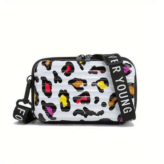 Mini Butterfly Cow Leopard Pattern Bag Small Shoulder Box Bag Women's Handbag