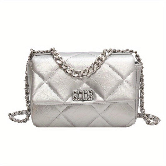 Quilted Faux Leather Shoulder Bag