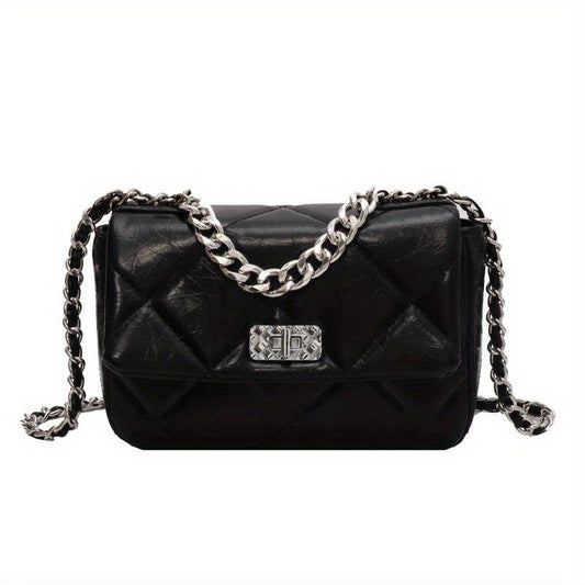 Quilted Faux Leather Shoulder Bag