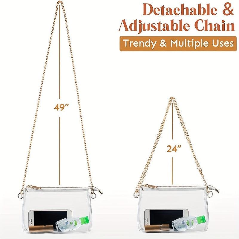 Clear Stadium Approved Crossbody Bag Zipper Closure