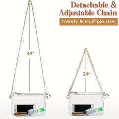 Clear Stadium Approved Crossbody Bag Zipper Closure