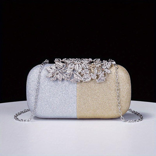 Glitter Rhinestone Evening Bag Dinner Clutch Purse Formal Banquet Handbag