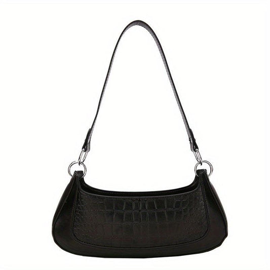 Crocodile Embossed Baguette Bag Underarm Bag for Women