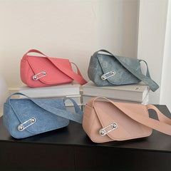 Vintage Flap Shoulder Bag Retro PU Underarm Bag Women's Casual Grunge Handbag