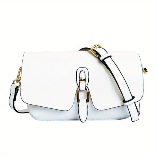 Retro Style Crossbody Bag Vegan Leather Shoulder Bag