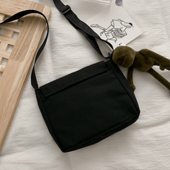 Canvas Shoulder Square Bag Women's Flap Crossbody Bag