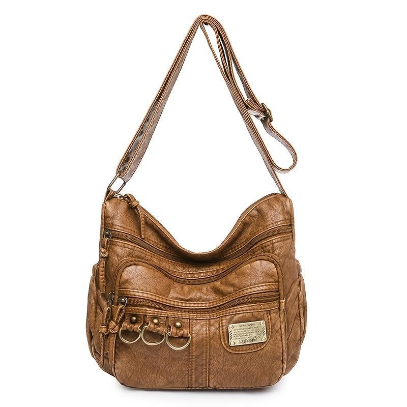 Retro Style Studded Crossbody Bag