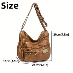 Retro Style Studded Crossbody Bag