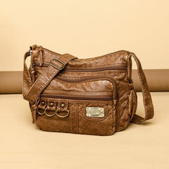 Retro Style Studded Crossbody Bag