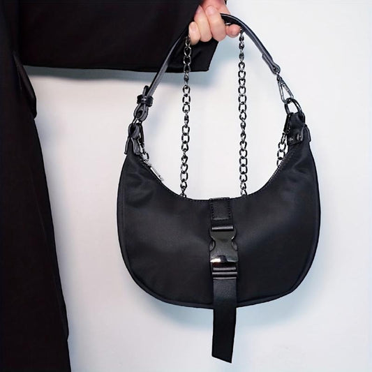 Crescent Bag Niche Baguette Bag With Release Buckle All Match Shoulder Bag