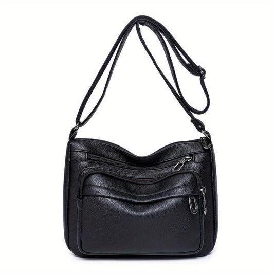 Vintage Zipper Crossbody Hobo Bag