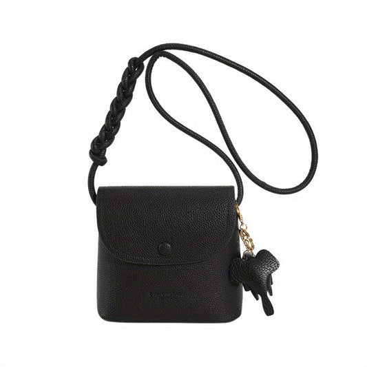 Mini Crossbody Bag PU Flap Shoulder Bag Women's Casual Handbag