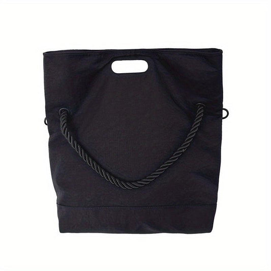 Nylon Tote Bag Braided Strap Large Capacity Handbag