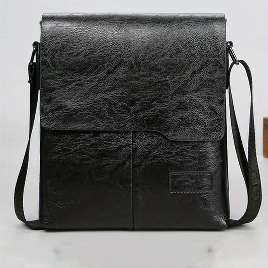 Vintage Crossbody Messenger Bag Retro PU Shoulder Bag Casual Briefcase Handbag