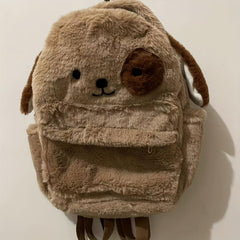 Puppy Plush Backpack Cartoon Animal Backpack With Zipper