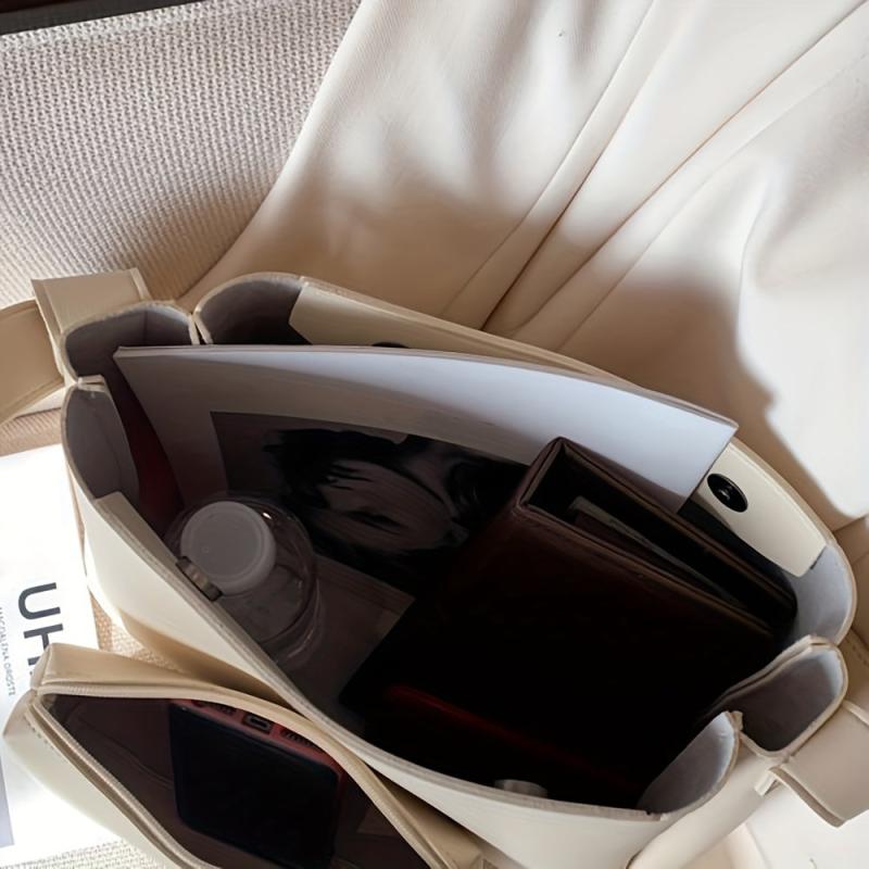 Large Capacity Tote Bag PU Leather Shoulder Bag