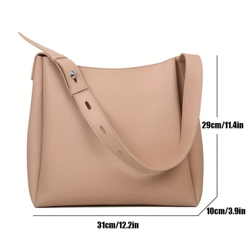 Large Capacity Tote Bag PU Leather Shoulder Bag
