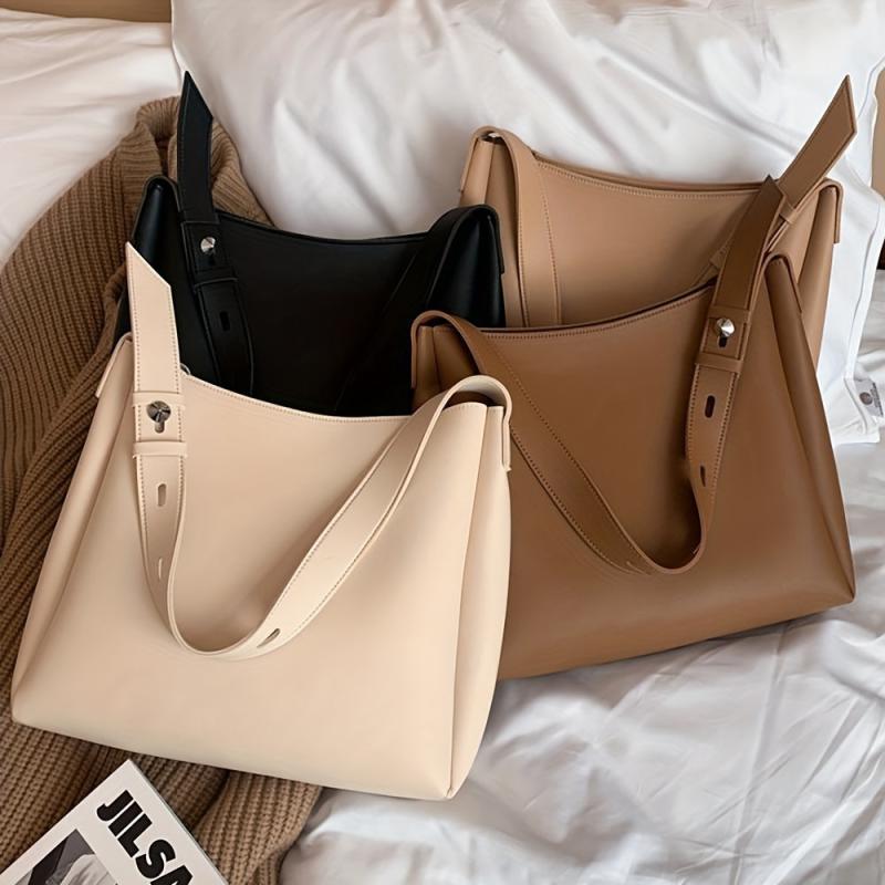Large Capacity Tote Bag PU Leather Shoulder Bag