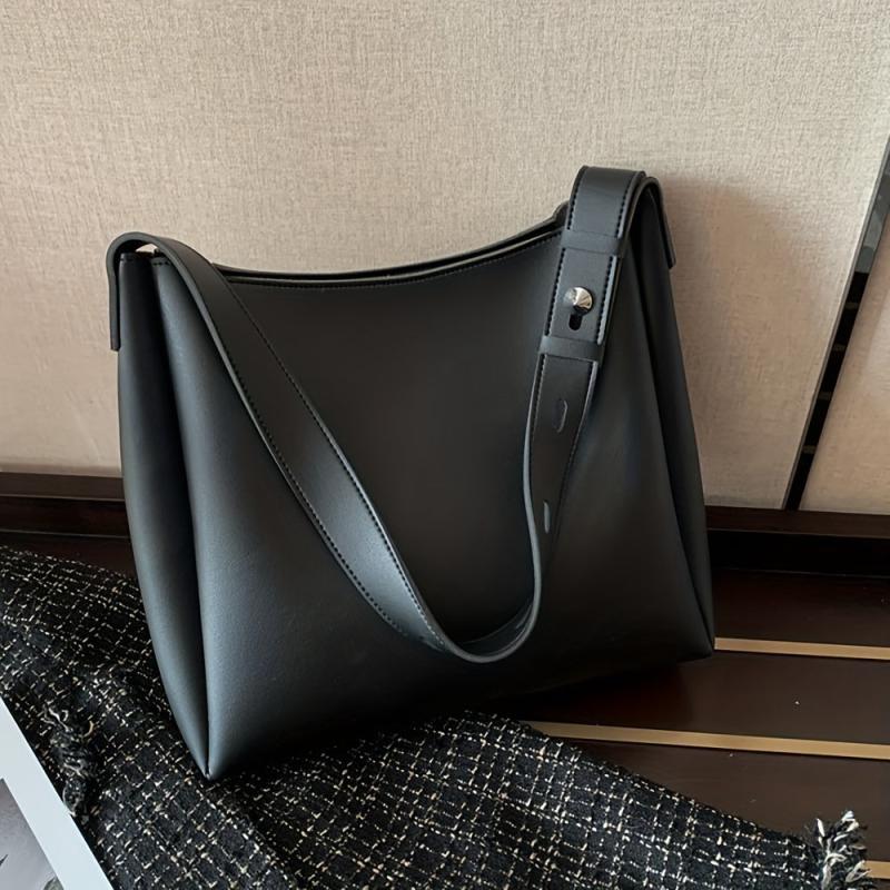 Large Capacity Tote Bag PU Leather Shoulder Bag